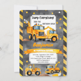 建設 誕生日 ダンプ すべてのもの 招待状
