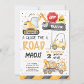 建設 誕生日 招待状 (正面)