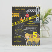 建設 誕生日 招待状 カード (スタンド正面)