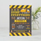 建設 誕生日 招待状 | ダンプトラック | (スタンド正面)