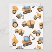 建設 誕生日 招待 ダンプトラック パーティー 招待状 (裏面)
