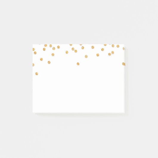 弁当箱ラブノートモダン紙吹雪グリッター金ゴールド ポストイット (正面)