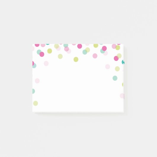 弁当箱ラブノート明モダンるいカラフル紙吹雪 ポストイット (正面)