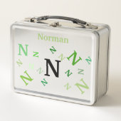 弁当箱 – 緑の文字の入れ替え (正面)