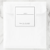 弁当編集可能ステッカー スクエアシール (バッグ)