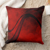 弁柄によって陰影を付けられる波-装飾用クッション クッション (ブランケット)