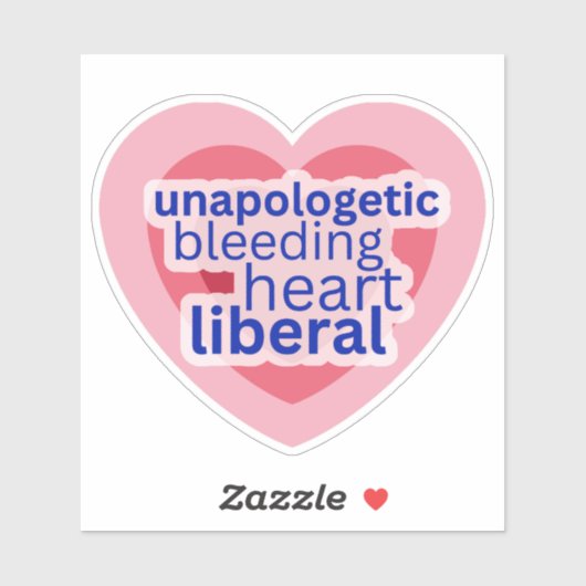 弁解できない出血ハート自由主義のピンク民主党員 シール (シート)