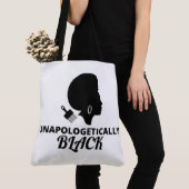 弁解できない黒いトート トートバッグ (クローズアップ)