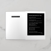 弁解の余地のない自分の詩 箔グリーティングカード (外側レイダウン)