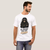弁解よりも強くモンキー Tシャツ (正面フル)