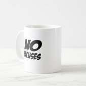 弁解無し! コーヒーマグカップ (正面左)