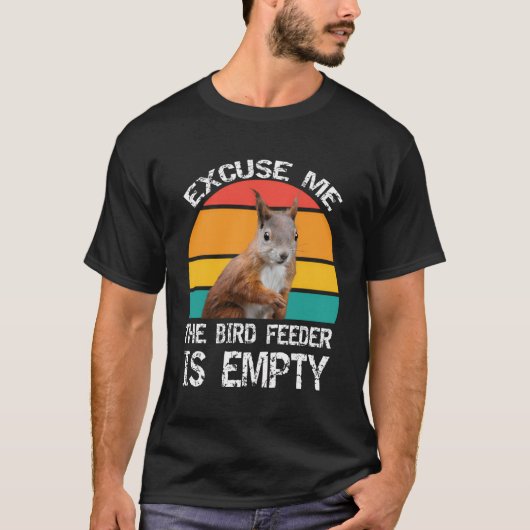弁解 – 私はバーズフィーダーは空おもしろいリスL Tシャツ (正面)