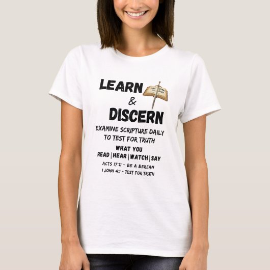 弁証師ベレ学ンと真実を識別聖なる書物、 経典 Tシャツ (正面)