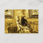 弁証法モノグラム、金ゴールドメタリックイエロー 名刺 (裏面)