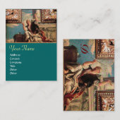 弁証法モノグラム、青緑色ブラウン 名刺 (正面/裏面)