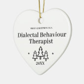 弁証行動セラピスト新しいジョブクリスマス セラミックオーナメント (左)
