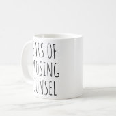 弁護側の弁論のおもしろい涙 コーヒーマグカップ (正面左)