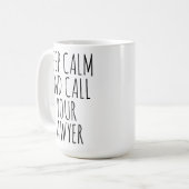 弁護士おもしろいと法律学生の贈り物のための弁護士マグ コーヒーマグカップ (正面左)