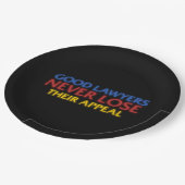 弁護士おもしろいの良い弁護士は常に上訴を失う ペーパープレート (アングル)