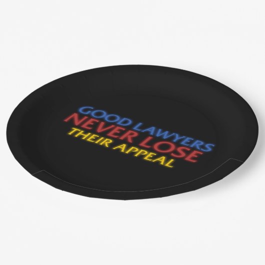 弁護士おもしろいの良い弁護士は常に上訴を失う ペーパープレート (アングル)