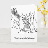 弁護士おもしろいグリーティングカード カード (黄色い花)