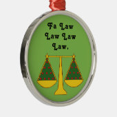 弁護士おもしろいホリデーギフト メタルオーナメント (右)