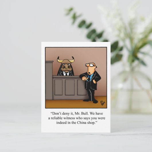 弁護士おもしろい向けユーモアポストカード ポストカード (スタンド正面)