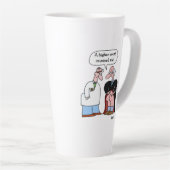 弁護士おもしろい向け法律家漫画アート カフェラテマグ (右アングル)