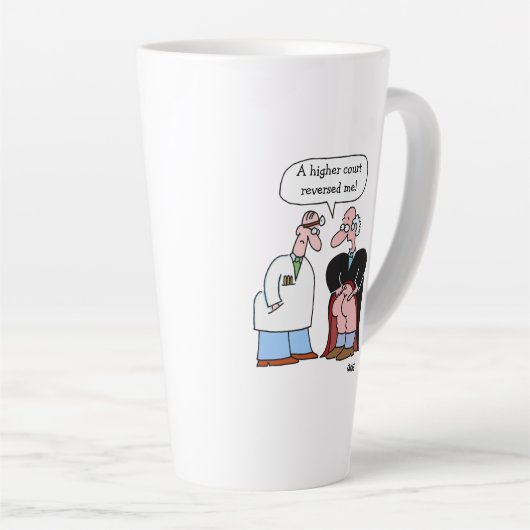 弁護士おもしろい向け法律家漫画アート カフェラテマグ (右アングル)