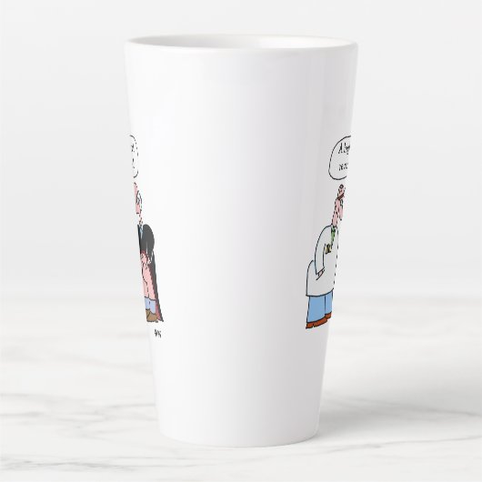 弁護士おもしろい向け法律家漫画アート カフェラテマグ (正面)