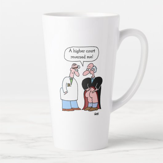 弁護士おもしろい向け法律家漫画アート カフェラテマグ (右)