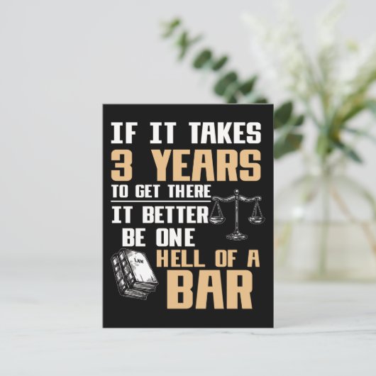 弁護士おもしろい学生の今後の弁護士 ポストカード (スタンド正面)