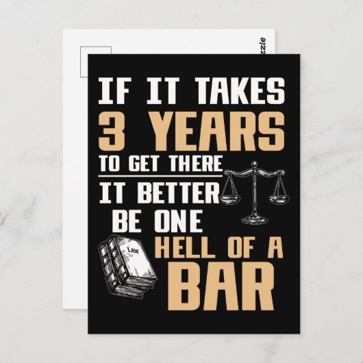 弁護士おもしろい学生の今後の弁護士 ポストカード (正面/裏面)