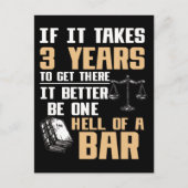 弁護士おもしろい学生の今後の弁護士 ポストカード (正面)