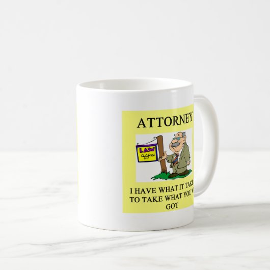 弁護士および弁護士の冗談 コーヒーマグカップ (正面右)