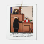 弁護士がクリスマスの飾りを飾る セラミックオーナメント (左)