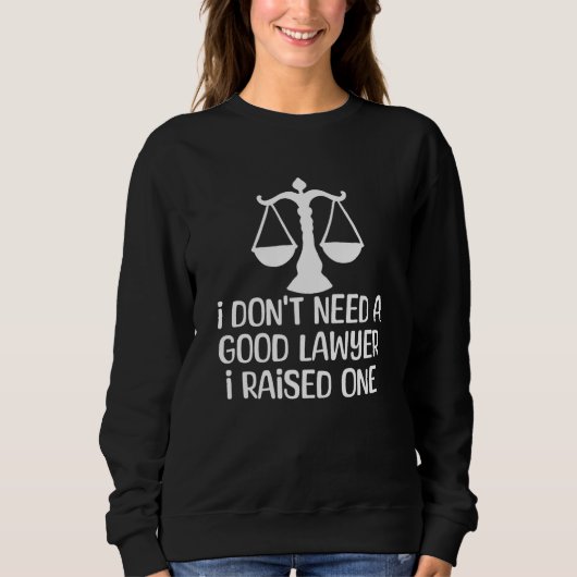 弁護士が卒業するのはいやだおもしろい スウェットシャツ (正面)