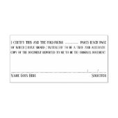 弁護士が書類のページを証明する真のコピー セルフインキングスタンプ (デザイン)