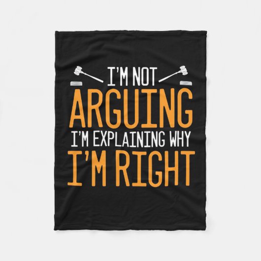 弁護士が私が正しい理由を説明している フリースブランケット (正面)