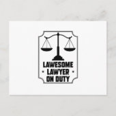 弁護士ことわざ |法律弁護士判事学生の贈り物 ポストカード (正面)