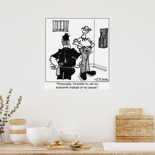 弁護士ではなく錠前屋を呼ぶ ポスター (キッチン)