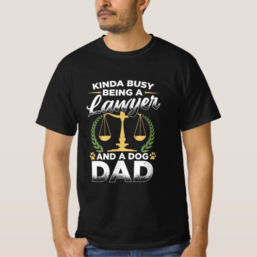 弁護士で犬のパパ Tシャツ (正面)