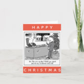 弁護士とクライアントのクリスマスカートゥーン カード (正面)