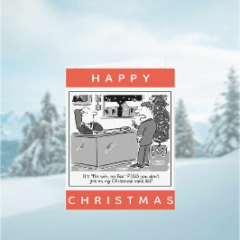 弁護士とクライアントのクリスマスカートゥーン カード