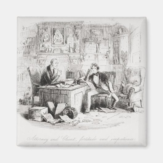 弁護士とクライアント、不屈の精神と忍耐 マグネット (正面)