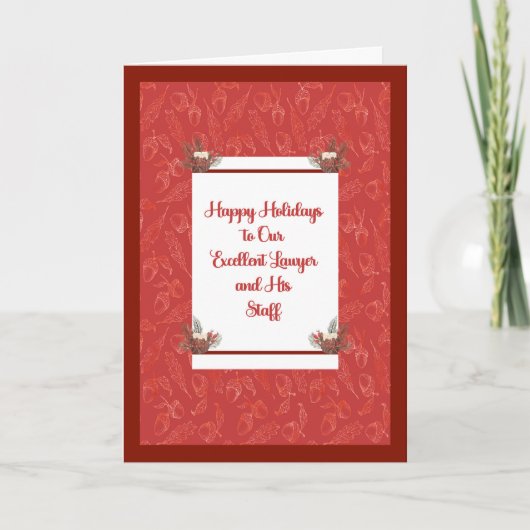 弁護士とスタッフのクリスマスカード カード (正面)