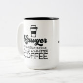弁護士とパーソナライズされたコーヒーギフト ツートーンマグカップ (正面左)