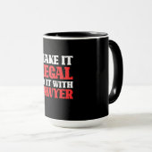 弁護士と一緒に行動する マグカップ (正面右)