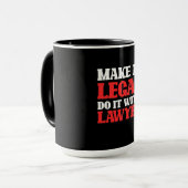 弁護士と一緒に行動する マグカップ (正面左)
