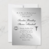 弁護士と医者のユニオン結婚式招待状 招待状 (正面)